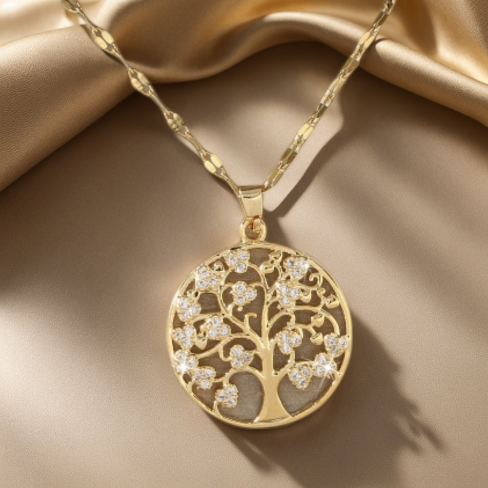 Tree of Life Zirconia Pendant Necklace