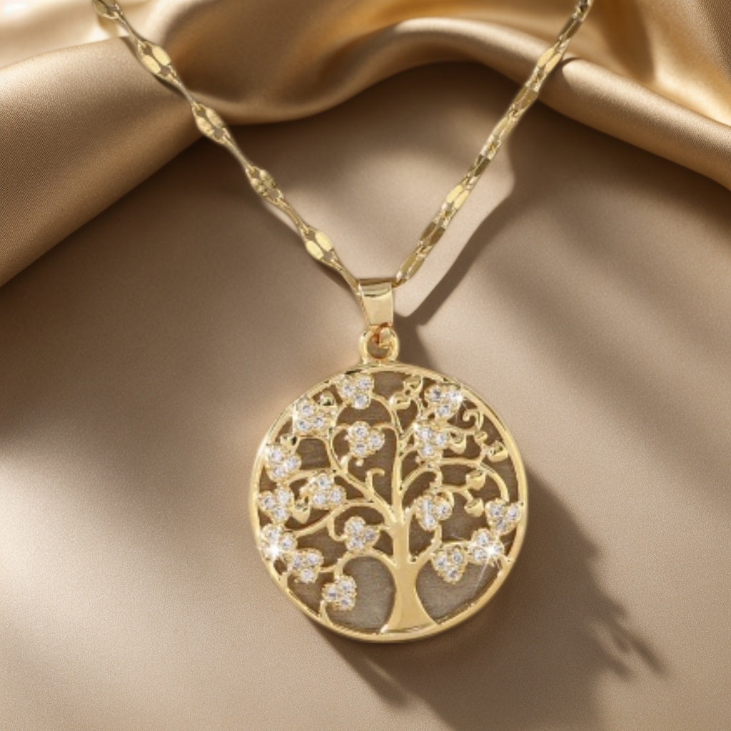 Tree of Life Zirconia Pendant Necklace