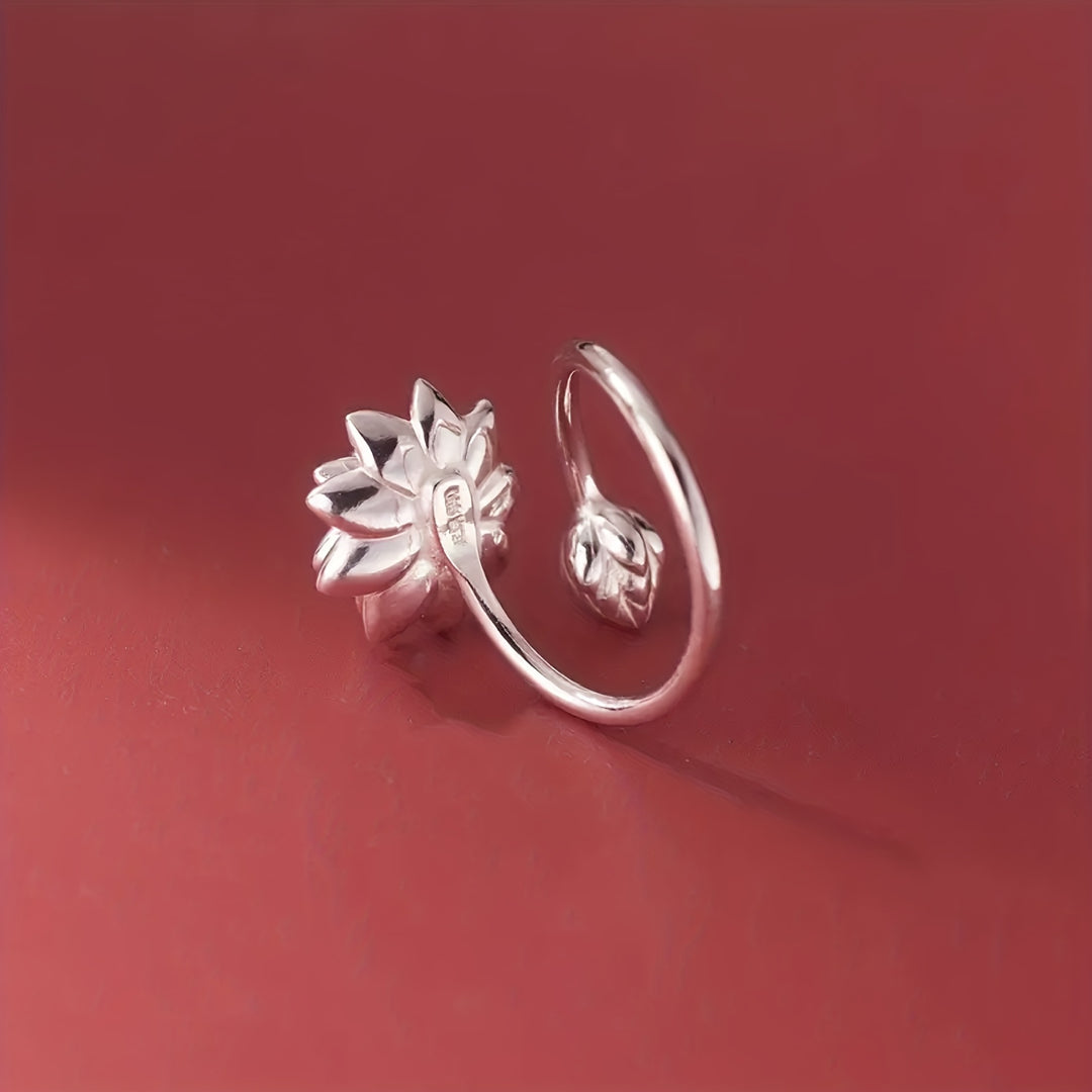 Adjustable Lotus Flower Ring