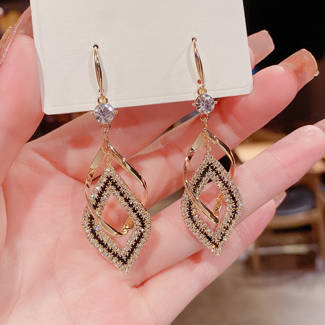 Stylish Double Layer Drop Earrings
