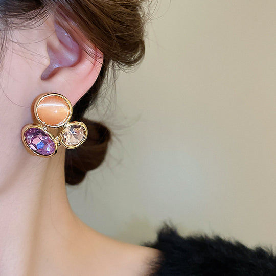 Stylish Oval Hollow Earrings