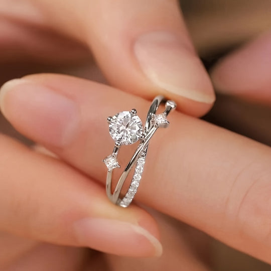 Stylish Adjustable Zirconia Ring