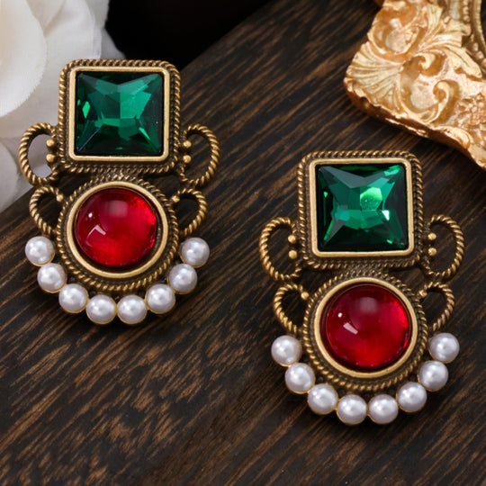 Colorful Rhinestone Earrings