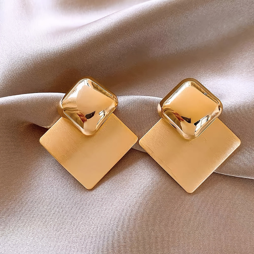 Modern Geometric Square Earrings