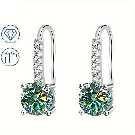 Colorful Moissanite Drop Earrings