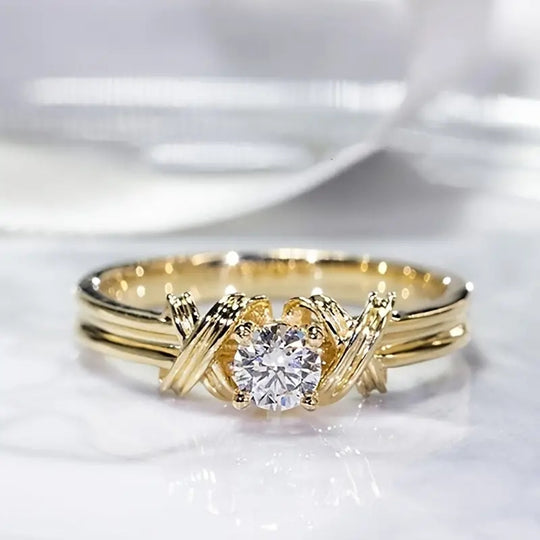 Golden Plated Elegant Promise Ring