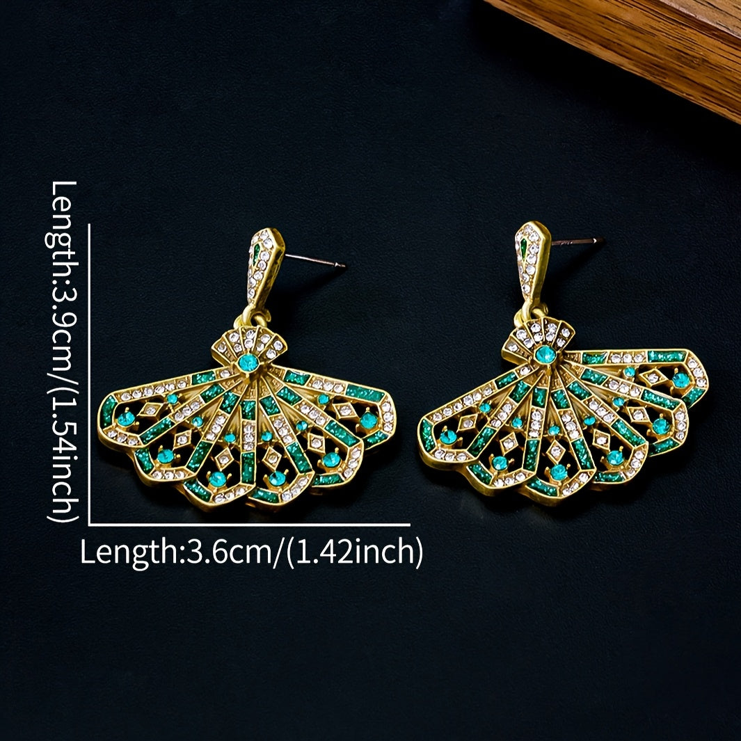 Classic Copper Alloy Earrings with Rhinestone