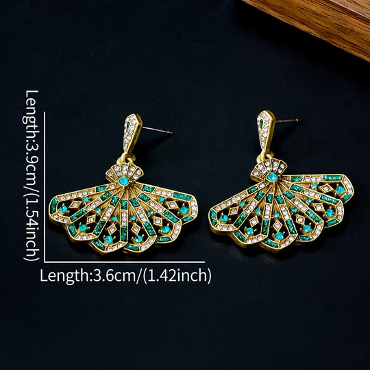Classic Copper Alloy Earrings with Rhinestone