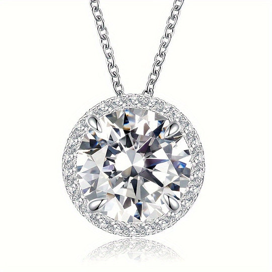 Moissanite Drop Pendant Necklace