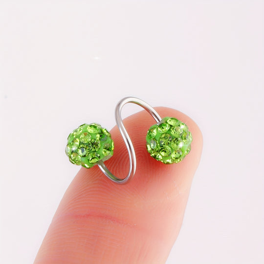 Sparkling Double Sphere Stud Earrings