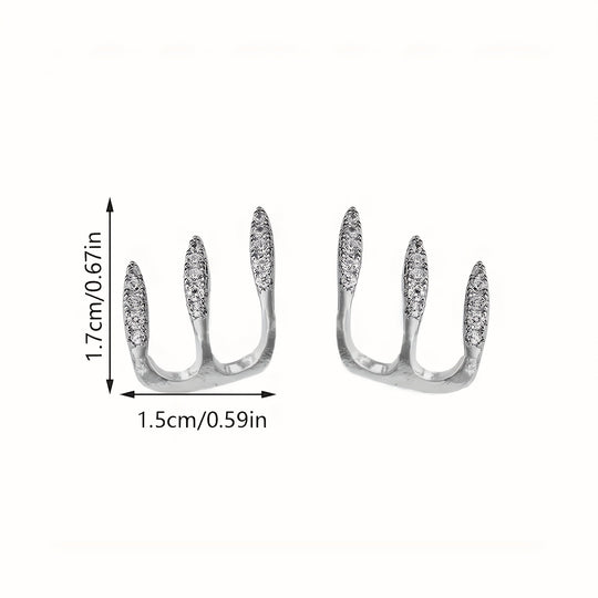 Trendy Curved Claw Earrings