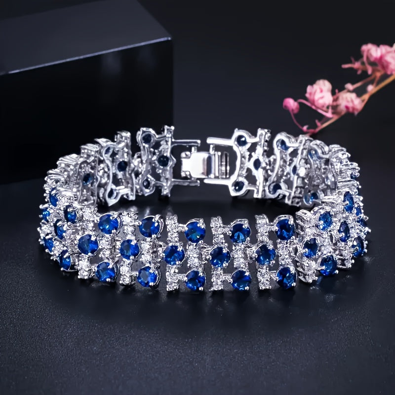 Sleek Bohemian Style Tennis Bracelet