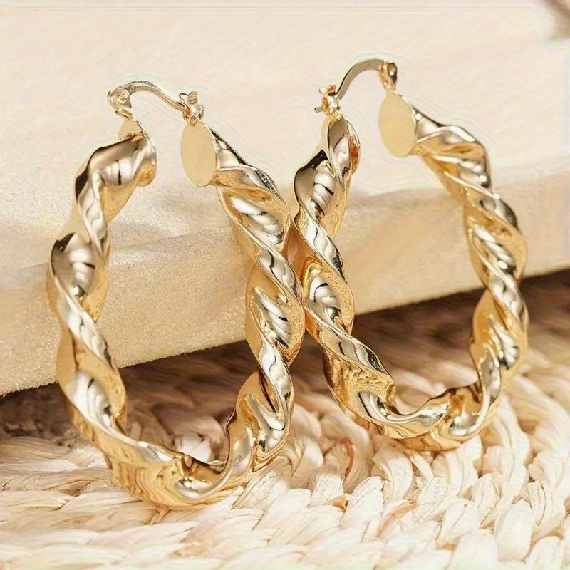 Stylish Twisted Hoop Earrings