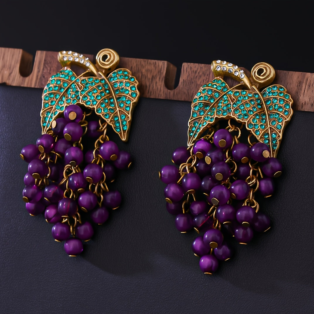 Stylish Grape Cluster Earrings