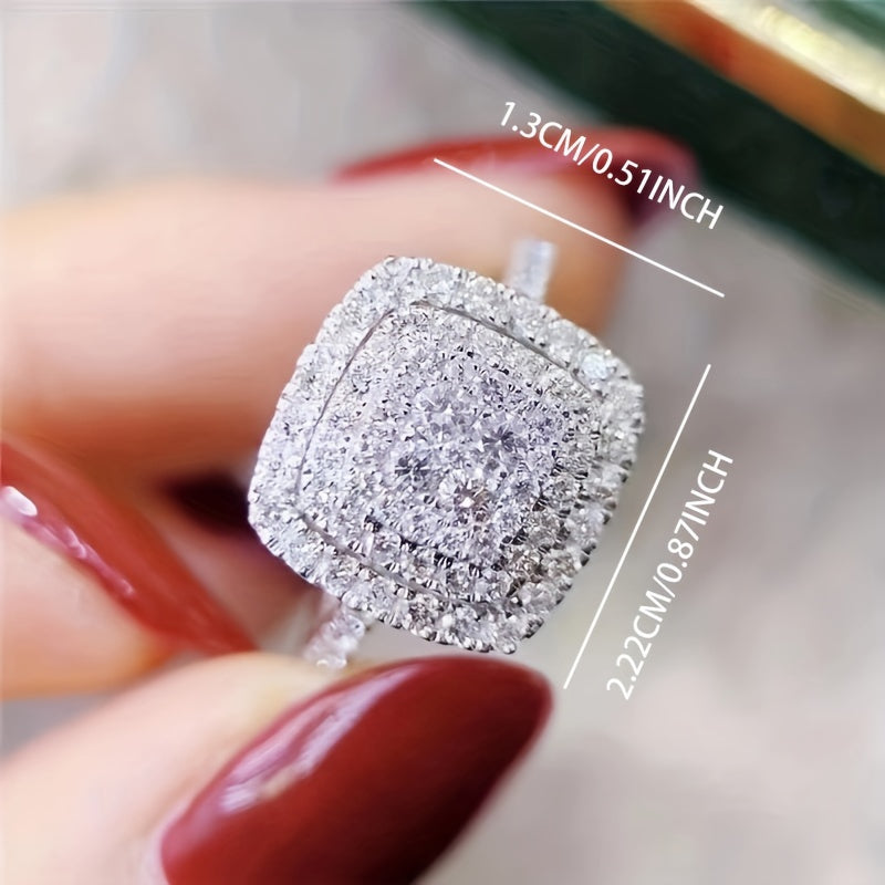 Minimalist  Full White Zirconia Ring