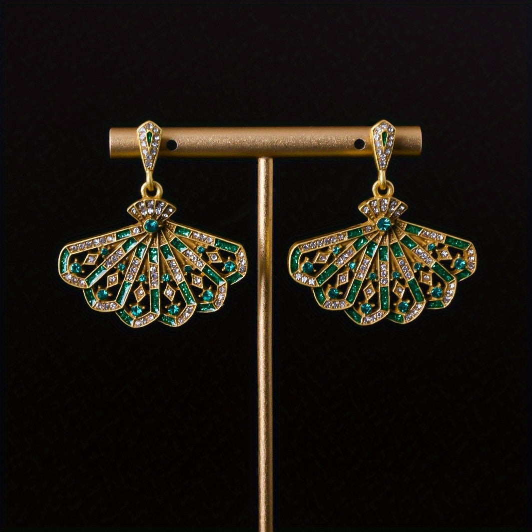 Classic Copper Alloy Earrings with Rhinestone