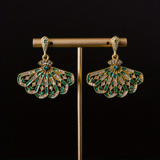 Classic Copper Alloy Earrings with Rhinestone