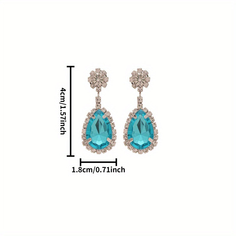 Classic Rhinestone Teardrop Earrings