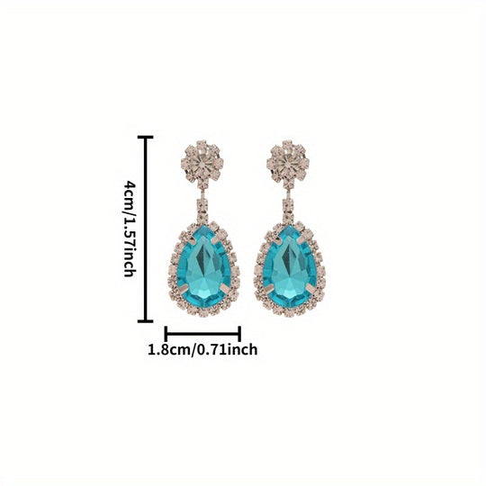 Classic Rhinestone Teardrop Earrings