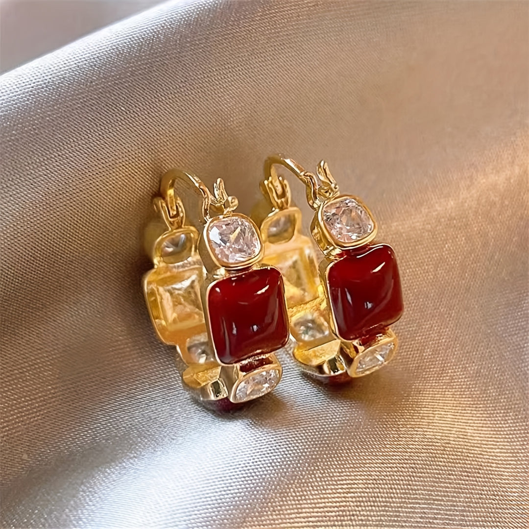 Fashionable Brown Retro Earrings
