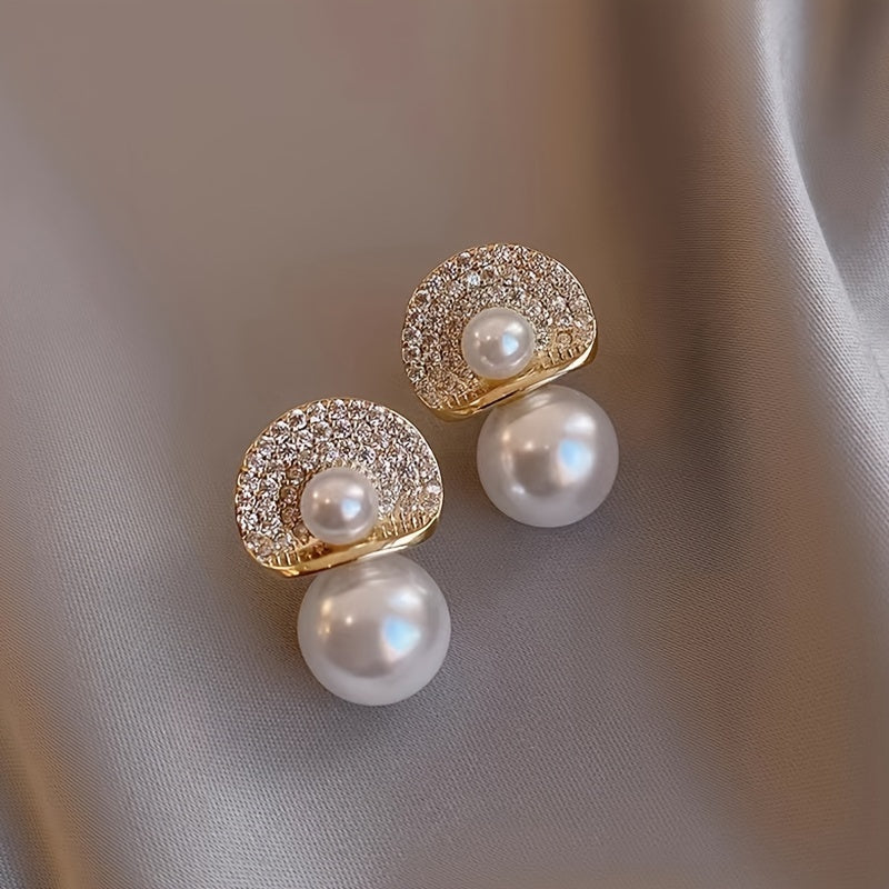 Elegant Faux Pearl Earrings