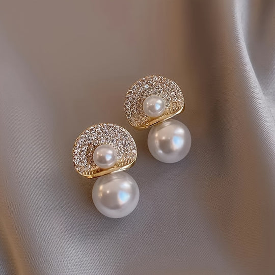 Elegant Faux Pearl Earrings