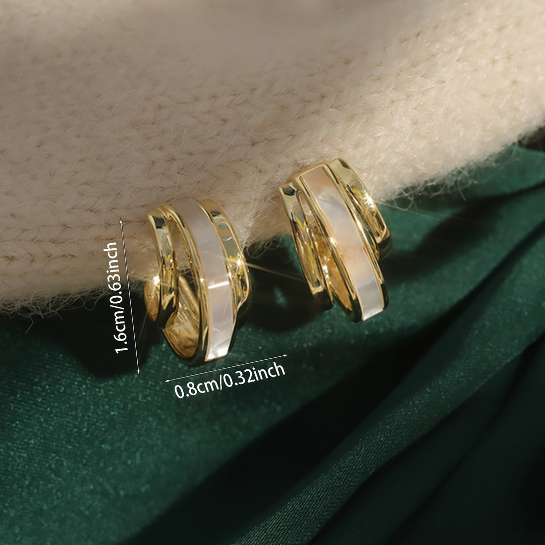 Stylish C-Shaped Earrings