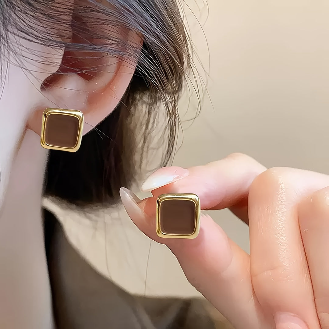 Elegant Small Square Earrings