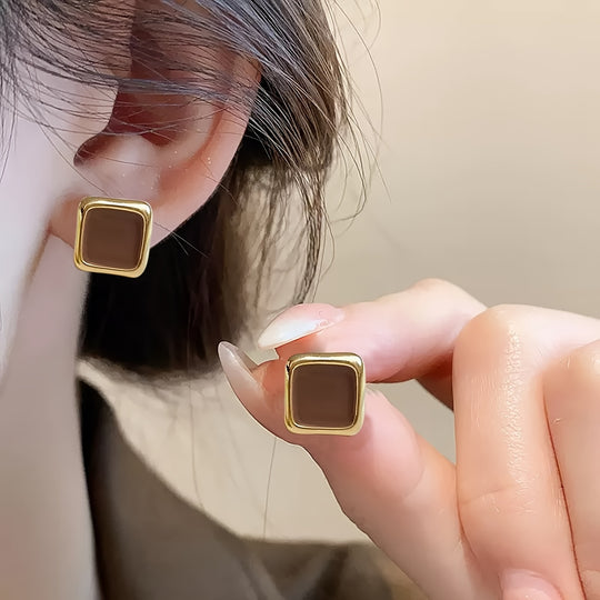 Elegant Small Square Earrings