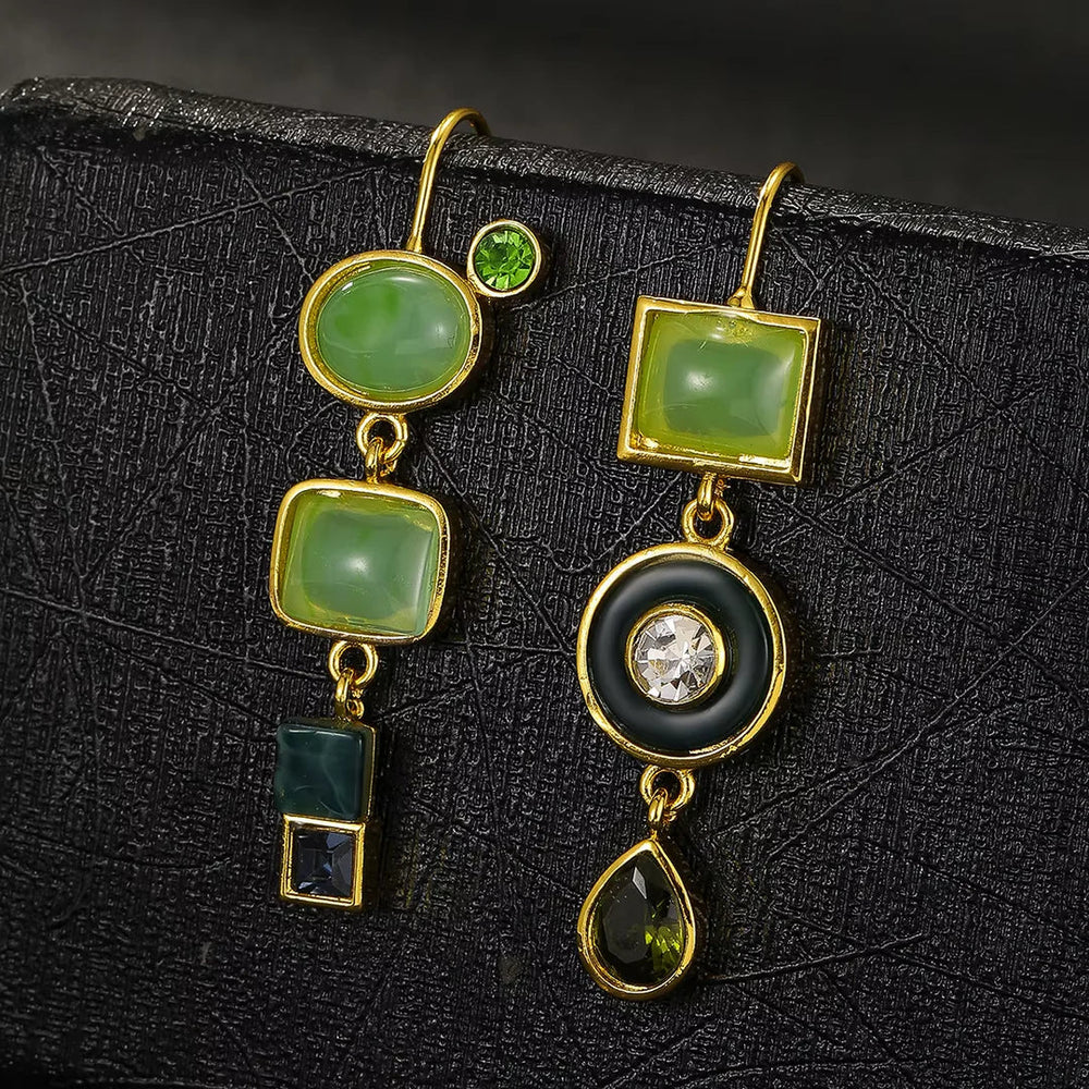 Fashionable Green Drop Earrings