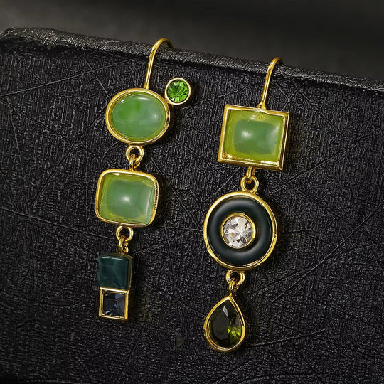 Fashionable Green Drop Earrings