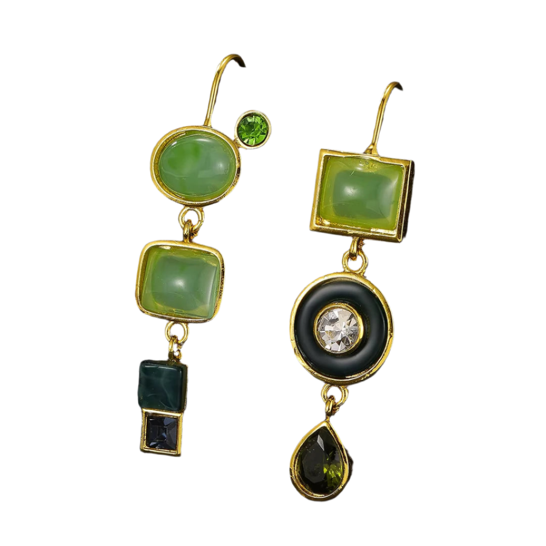 Fashionable Green Drop Earrings