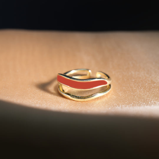 Adjustable Retro Double Layer Open Ring