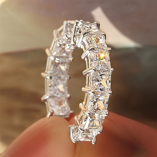 Elegant Women’s Sparkling Square Jewelry