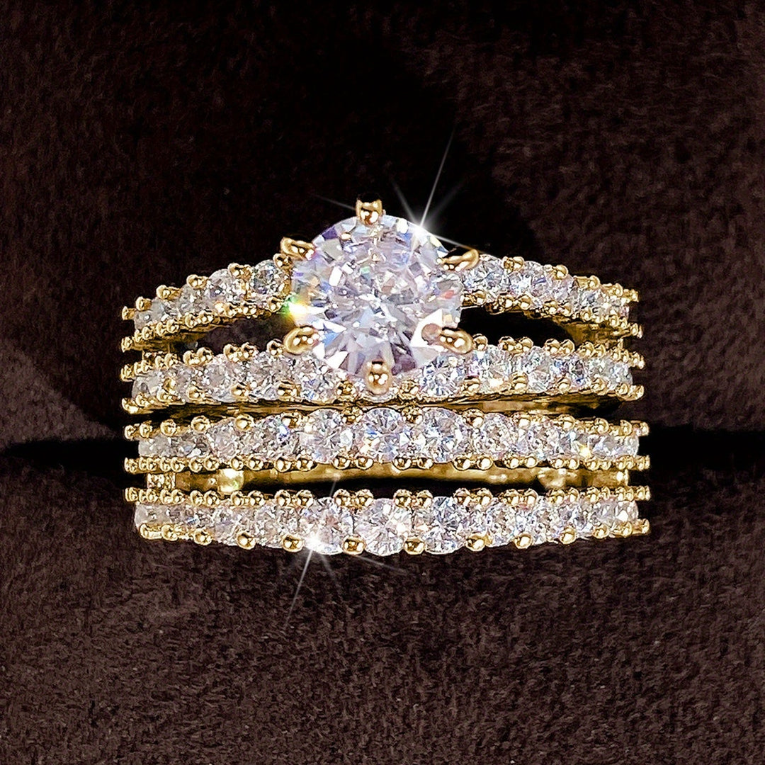 2-Piece Zirconia Engagement Ring