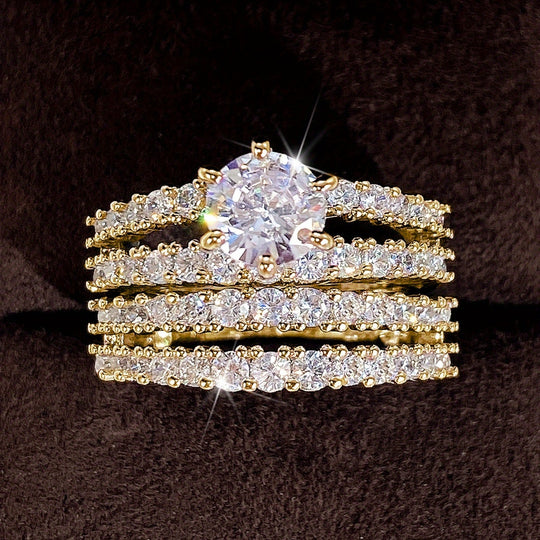 2-Piece Zirconia Engagement Ring