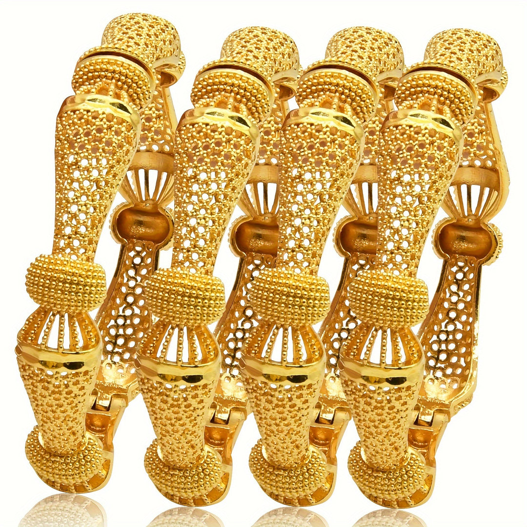 4Pcs Boho Hollow Out Bracelet Set