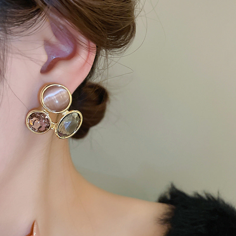 Stylish Oval Hollow Earrings