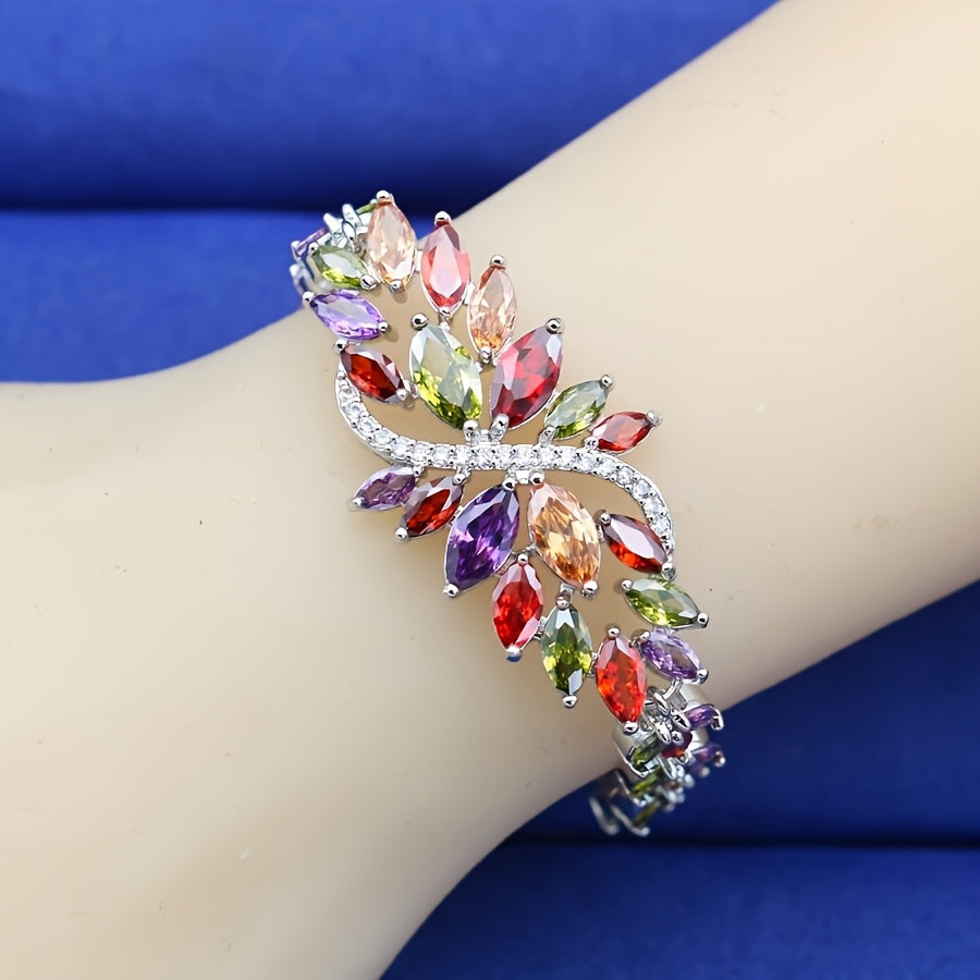 Stylish Elegant Multicolor Zirconia Bracelet