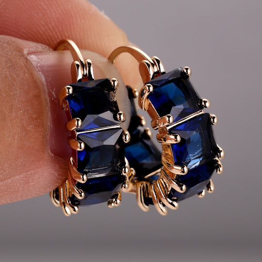 Stylish Zirconia Hoop Earrings