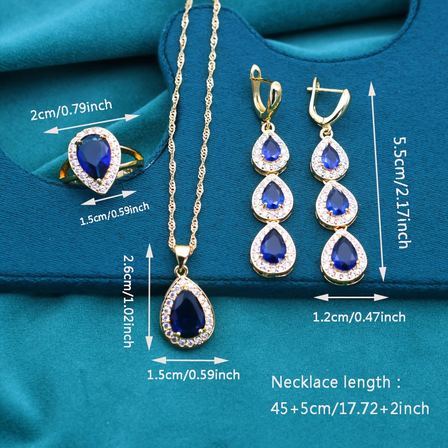 Elegant Water Drop Style Jewelry Set