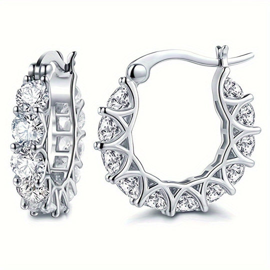 Minimalist Zirconia Hoop Earrings
