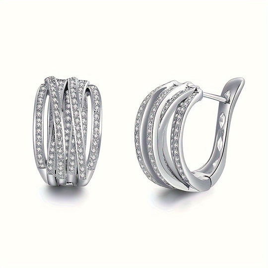 Women’s Hoop Earrings with Cross Design