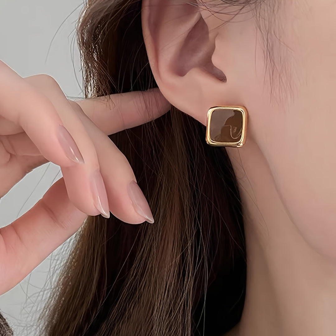 Elegant Small Square Earrings