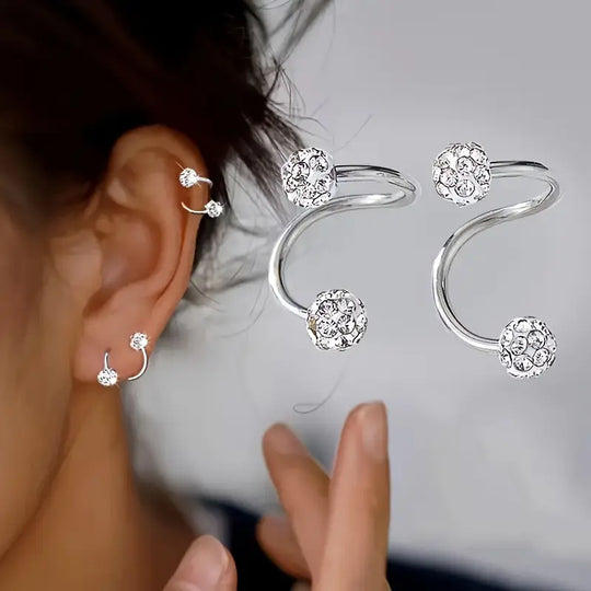 Trendy Spiral Stud Earrings