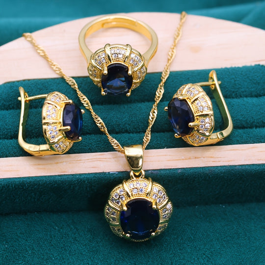 Elegant Multi-Color Cubic Zirconia Set