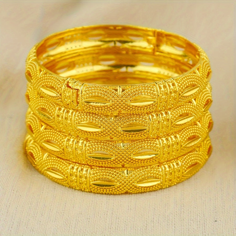 4Pcs Boho Hollow Out Bracelet Set