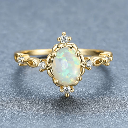 Elegant Gold-Plated Engagement Ring