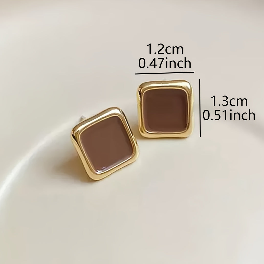 Elegant Small Square Earrings