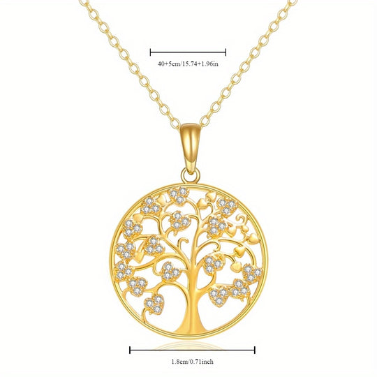 Tree of Life Zirconia Pendant Necklace